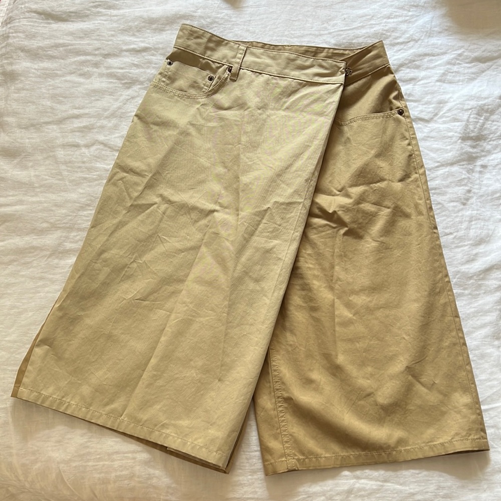 MM6 Maison Margiela made in Italy wrap shorts size 36 beige long skorts